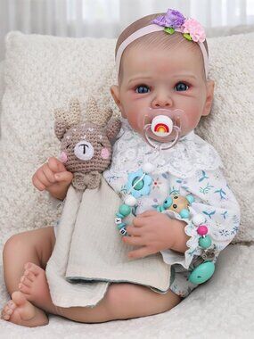 Realistic Reborn Baby Dolls, 18 Inch Lifelike Newborn Baby Girl Doll